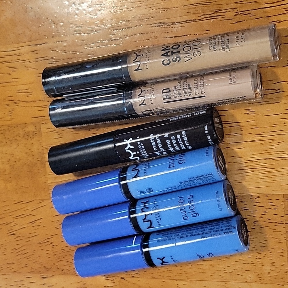 NYX Professional Make up bundle NWT Concealer, Butter Gloss, lip cream